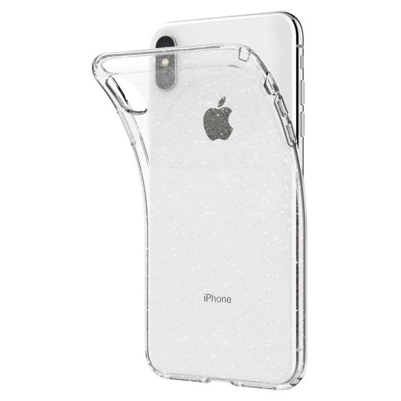 Spigen Liquid Crystal Glitter iPhone X/Xs hátlap, tok, átlátszó