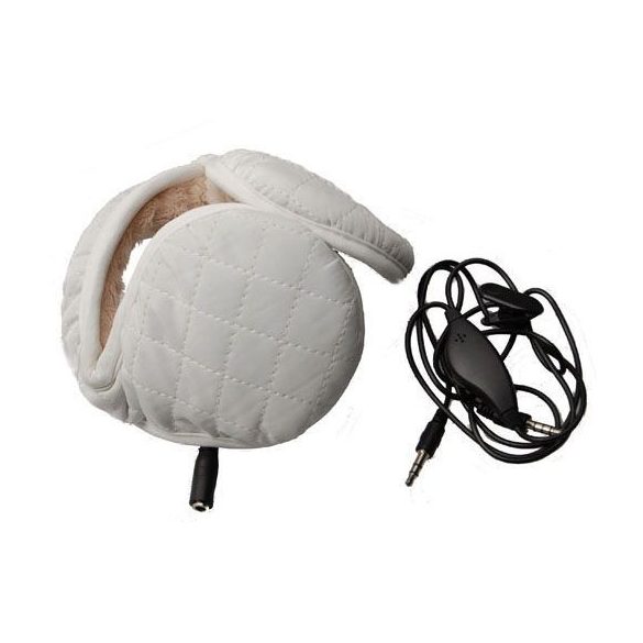 CYOO Stereo Headset, fülhallgató fülmelegítővel, 3,5mm jack, fehér