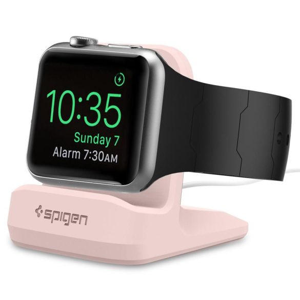 Spigen S350 Night Stand dokkoló Apple Watch 1/2/3/4, rózsaszín