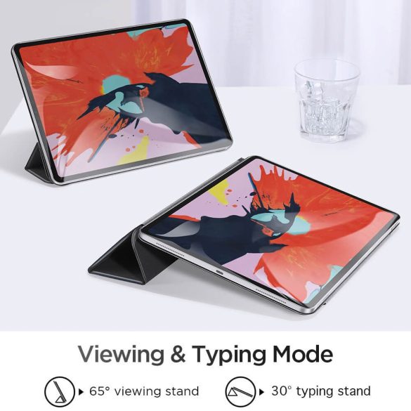 ESR Rebound Magnetic iPad Pro 12.9 (2018/2020) oldalra nyíló smart tok, fekete