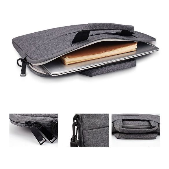 Tech-Protect Pocket 14" laptoptáska, sötét szürke