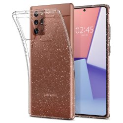   Spigen Liquid Crystal Glitter Samsung Galaxy Note 20 hátlap, tok, ezüst