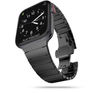 Tech-Protect Linkband Apple Watch fém 42-44mm óraszíj, fekete