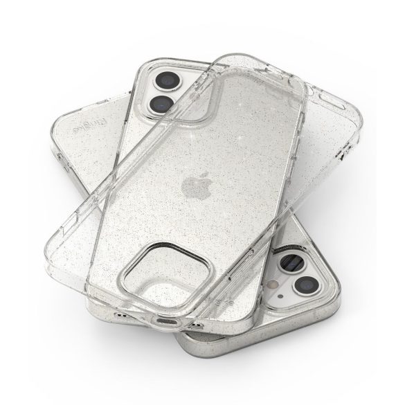 Ringke Air Ultra-Thin Cover Gel Case Glitter iPhone 12 Mini hátlap, tok, átlátszó