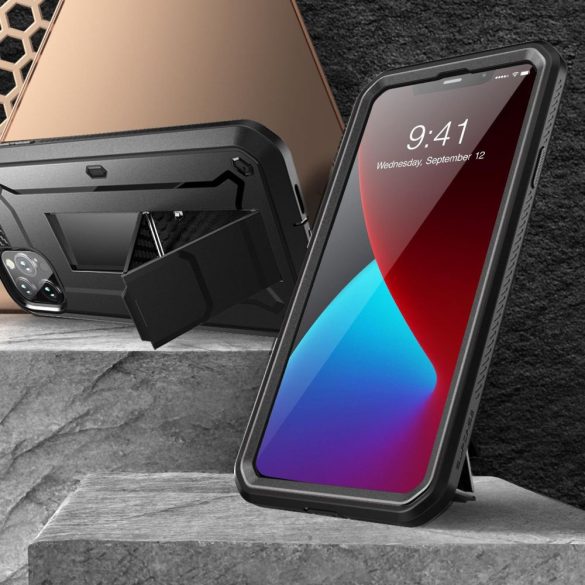 Supcase Unicorn Beetle iPhone 12/12 Pro vízálló, ütésálló tok és előlap , fekete