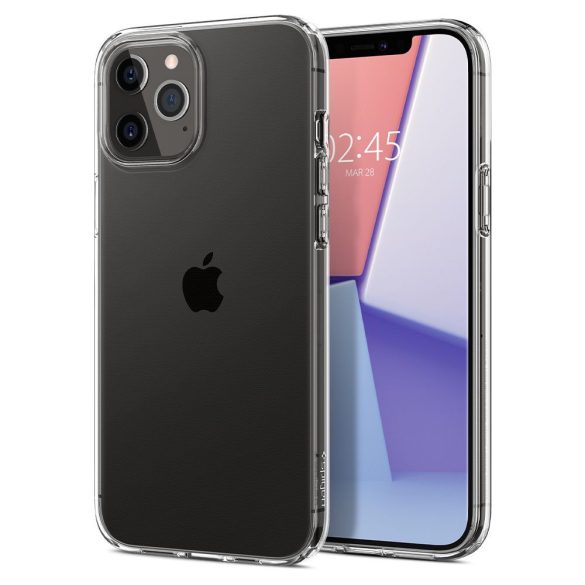 Spigen Liquid Crystal iPhone 12/12 Pro hátlap, tok, átlátszó