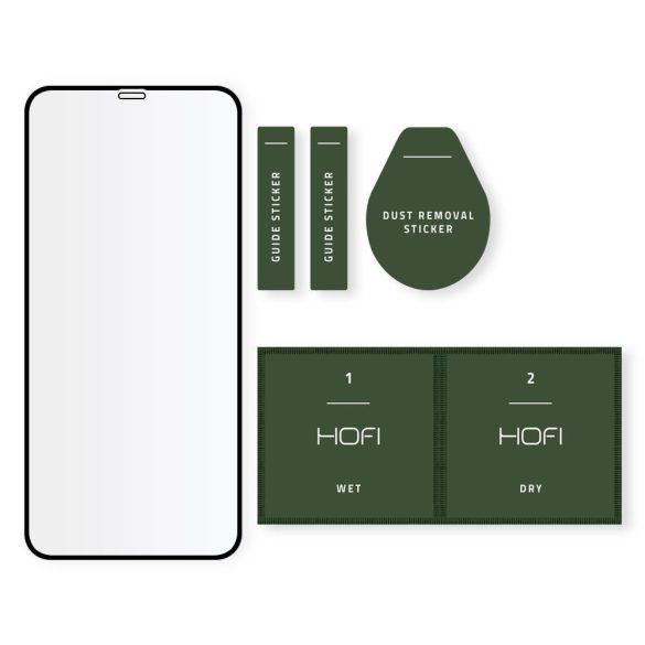 Hofi Glass Pro+ iPhone 12 Mini Full Glue kijelzővédő edzett üvegfólia (tempered glass) 9H keménységű, fekete