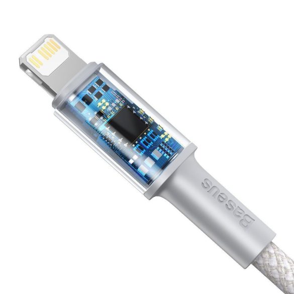 Baseus PD 20W USB-C/Lightning adat- és töltőkábel, 2m, fehér