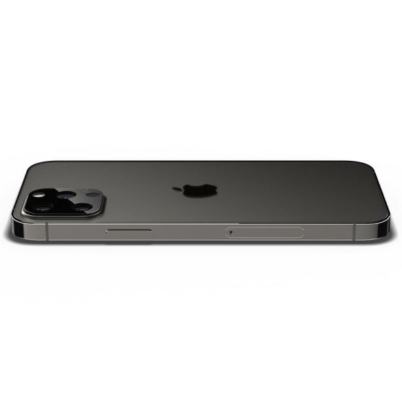 Spigen iPhone 12 kameravédő üvegkeret (tempered glass), fekete