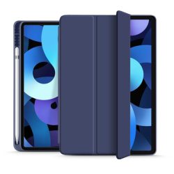   Tech-Protect Smartcase Pen iPad Air 4 (2020) oldalra nyíló okos tok, sötétkék