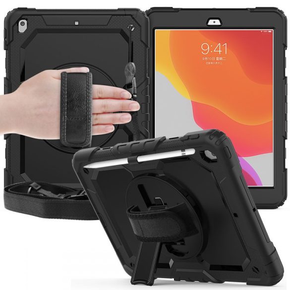 Tech-Protect Solid 360 iPad 7/8 10.2 (2019/2020) ütésálló hátlap, tok, fekete