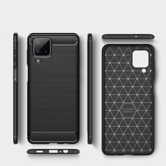 Tech-Protect Carbon Flexible Samsung Galaxy A12 hátlap, tok, fekete