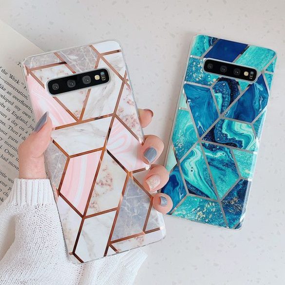 Tech-Protect Marble Samsung Galaxy A42 hátlap, tok, márvány mintás, rózsaszín