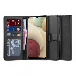   Tech-Protect Wallet2 Samsung Galaxy M12 oldalra nyíló hátlap, tok, fekete