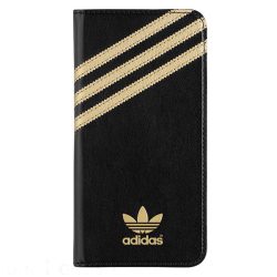   Adidas Original Booklet Case iPhone 6 Plus/6S Plus oldalra nyíló tok, fekete-arany