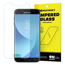   Wozinsky Samsung Galaxy J7 (2017) J730 kijelzővédő edzett üvegfólia (tempered glass) 9H keménységű (nem teljes kijelzős 2D sík üvegfólia), átlátszó