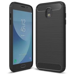 Carbon Case Flexible Samsung Galaxy J7 hátlap, tok, fekete