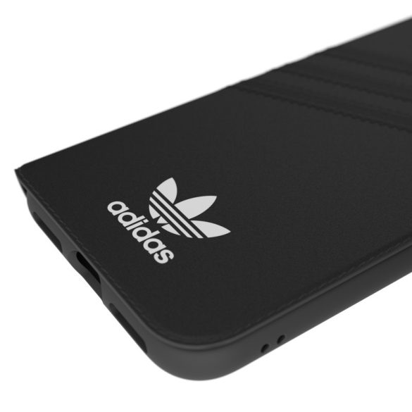 Adidas Originals Booklet Suede iPhone X/Xs oldalra nyíló tok, fekete-fehér