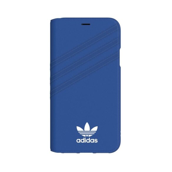 Adidas Originals Gazelle Booklet iPhone X/Xs oldalra nyíló tok, kék-fehér