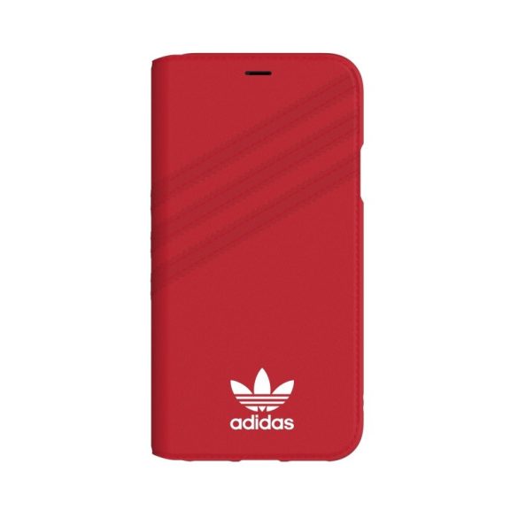 Adidas Originals Gazelle Booklet iPhone X/Xs oldalra nyíló tok, piros-fehér