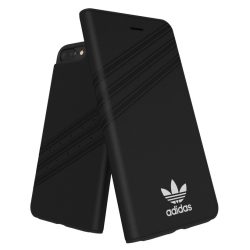   Adidas Original Booklet Suede iPhone iPhone 6 Plus/7 Plus/8 Plus oldalra nyíló tok, fekete