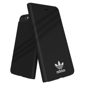 Adidas Original Booklet Suede iPhone iPhone 6 Plus/7 Plus/8 Plus oldalra nyíló tok, fekete