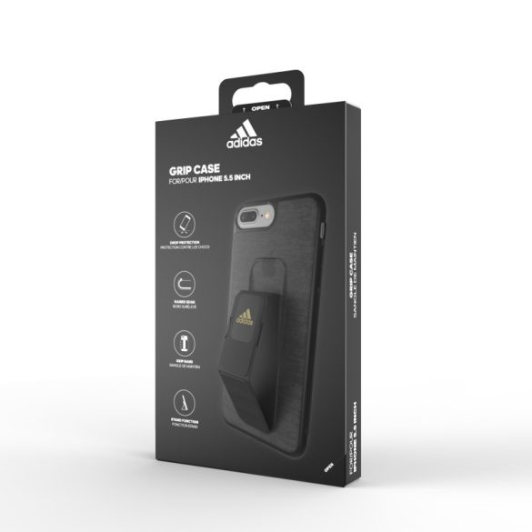 Adidas Performance Grip Case iPhone 6 Plus/7 Plus/8 Plus hátlap, tok, fekete-arany