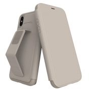   Adidas Folio Grip Case iPhone X/Xs oldalra nyíló tok, bézs