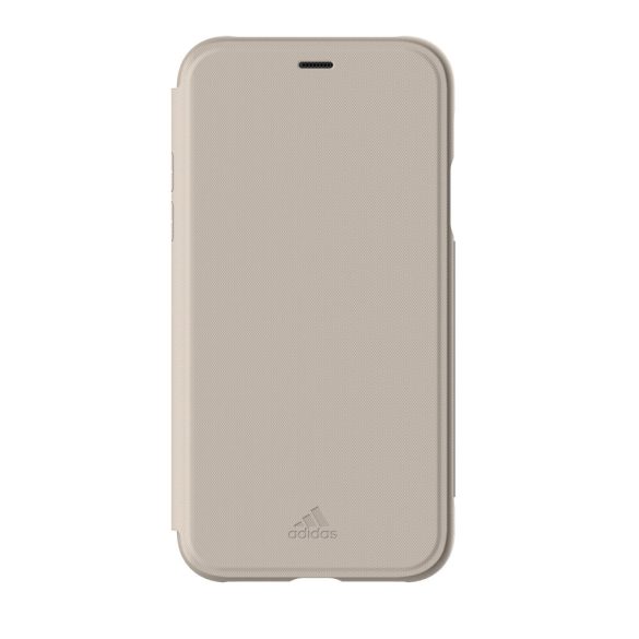 Adidas Folio Grip Case iPhone X/Xs oldalra nyíló tok, bézs