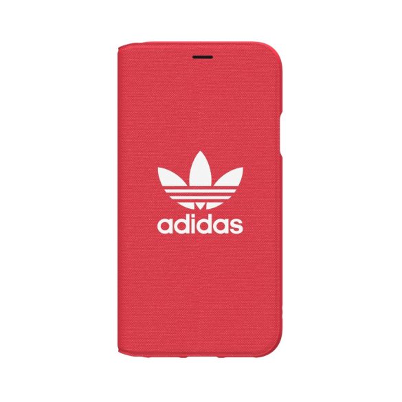 Adidas Originals Adicolor Booklet iPhone X/Xs oldalra nyíló tok, piros