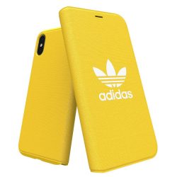   Adidas Original Adicolor Booklet iPhone X/Xs oldalra nyíló tok, sárga