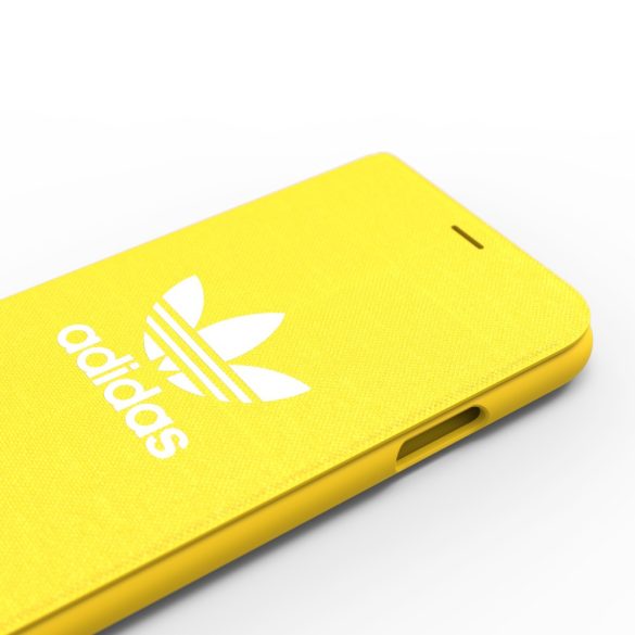 Adidas Original Adicolor Booklet iPhone X/Xs oldalra nyíló tok, sárga