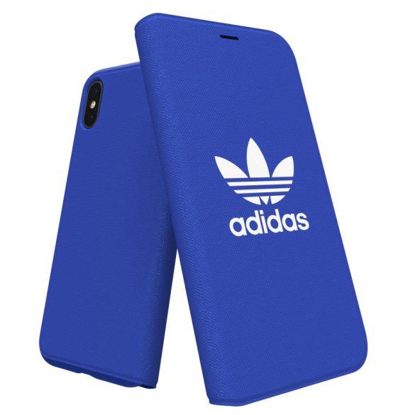 Adidas Original Adicolor Booklet iPhone X/Xs oldalra nyíló tok, kék