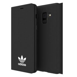   Adidas Original Booklet Samsung Galaxy A8 Plus (2018) oldalra nyíló tok, fekete