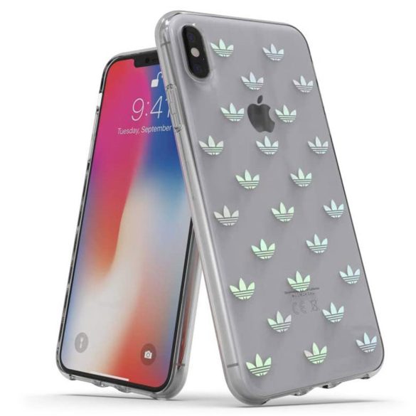 Adidas Original Clear Snap Case iPhone XS Max hátlap, tok, átlátszó-színes