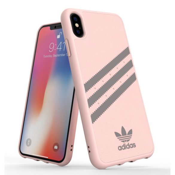 Adidas Original Gazelle iPhone Xs Max hátlap, tok, rózsaszín-ezüst