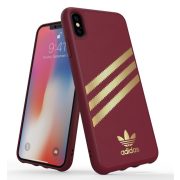   Adidas Original Gazelle iPhone Xs Max hátlap, tok, bordó-arany