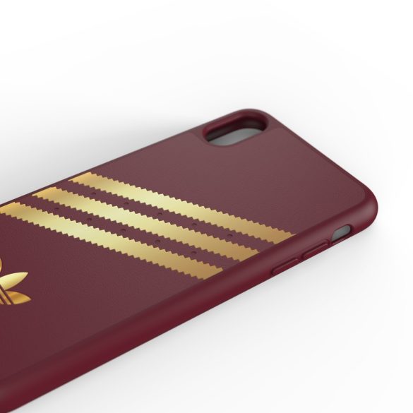 Adidas Original Gazelle iPhone Xs Max hátlap, tok, bordó-arany