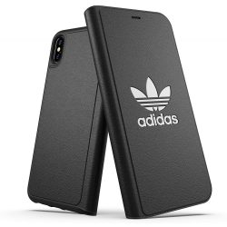   Adidas Original Booklet Adicolor iPhone X/Xs, oldalra nyíló tok, fekete