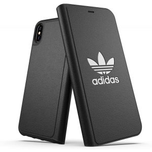 Adidas Original Booklet Adicolor iPhone X/Xs, oldalra nyíló tok, fekete