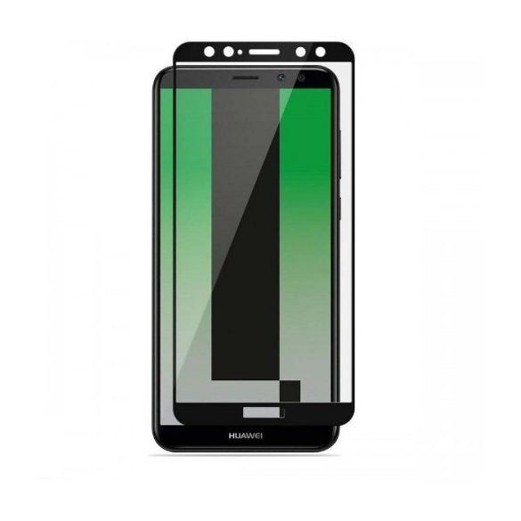 Huawei Mate 10 Lite 5D Full Glue teljes kijelzős edzett üvegfólia, 9H keménységű, fekete