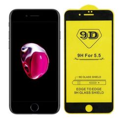   iPhone 7/8/SE (2020) 5D Full Glue teljes kijelzős edzett üvegfólia, 9H keménységű, fekete
