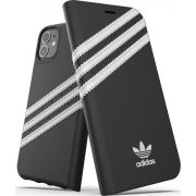   Adidas Original Booklet Case iPhone 11 Pro Max oldalra nyíló tok, fekete-fehér