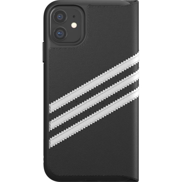 Adidas Original Booklet Case iPhone 11 Pro Max oldalra nyíló tok, fekete-fehér