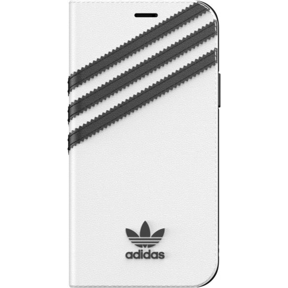 Adidas Original Booklet Case iPhone 11 Pro Max oldalra nyíló tok, fehér-fekete