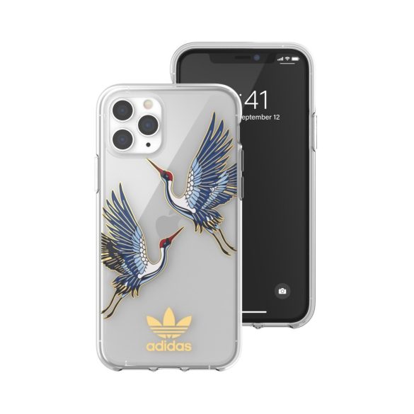 Adidas Original Clear case Birds iPhone 11 Pro hátlap, tok, mintás, átlátszó-színes