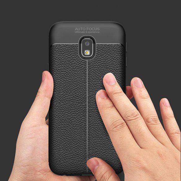 Litchi Samsung Galaxy J7 (2017) Pattern Flexible hátlap, tok, fekete