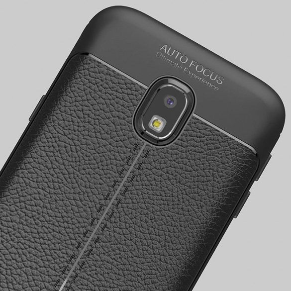 Samsung Galaxy J7 (2017) Litchi Pattern Flexible hátlap, tok, kék