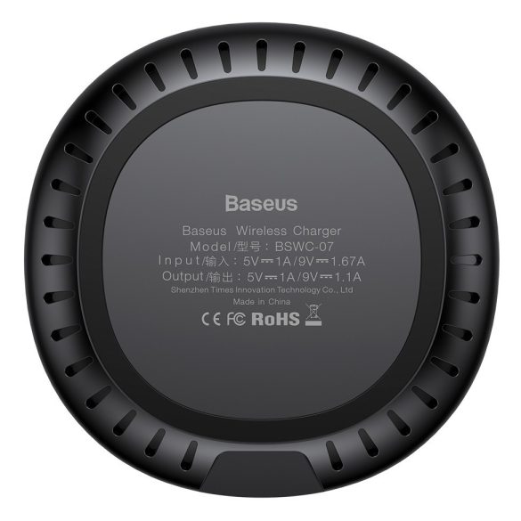 Baseus UFO Desktop Qi Fast Charging Pad univerzális asztali vezeték nélküli töltő, fekete