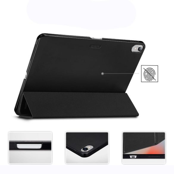 ESR Yippee Series iPad Pro 12.9 (2018) oldalra nyíló okos tok, fekete